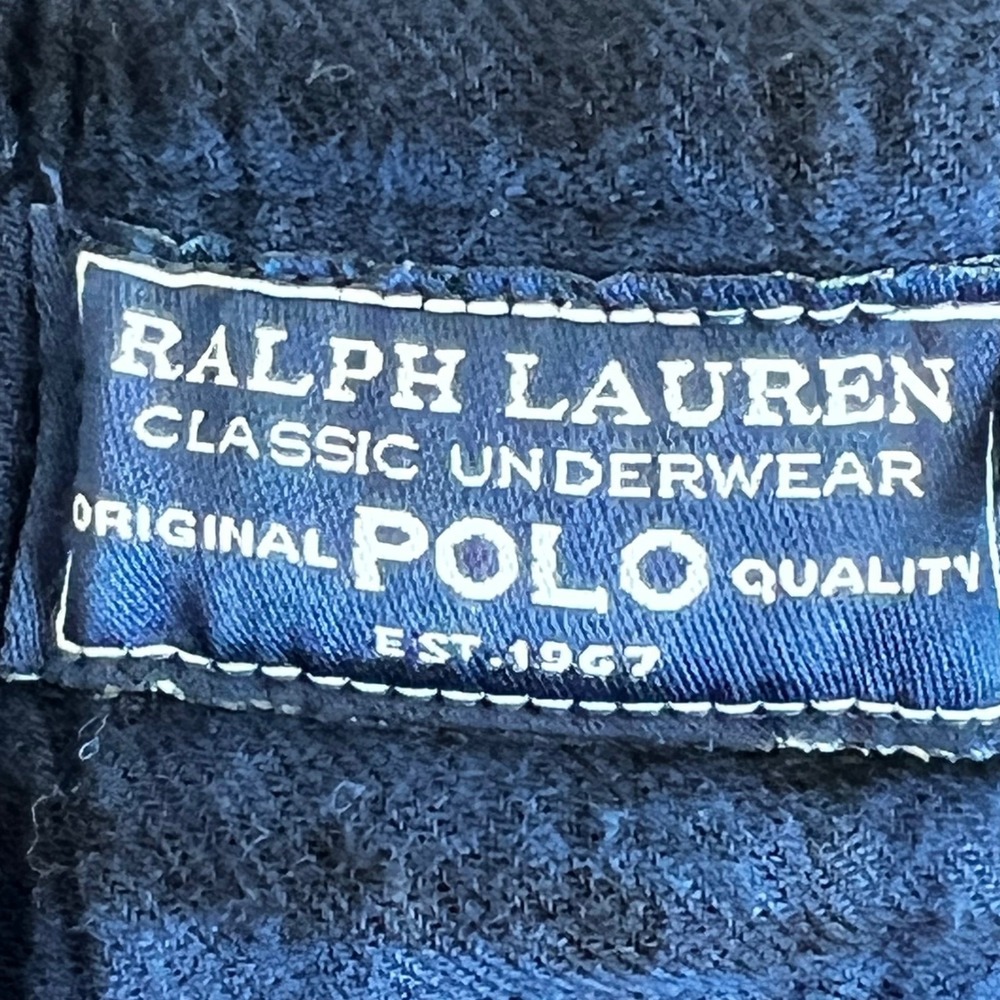Polo Ralph Lauren Mens‎ Black Watch Plaid Flannel Pajama Pants Navy Green Large - Picture 4 of 15